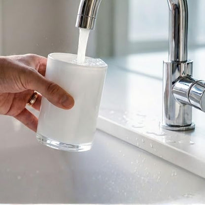 Premium White Bathroom Tumbler, Toothbrush Cup, Reusable Bathroom Cup, Toothbrush Holder for Bathroom Vanity Countertops, 2 Pack