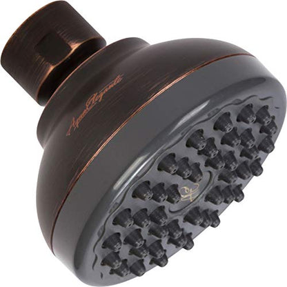 Aqua Elegante Pressure Boosting Shower Head - 1.8 GPM - Oil-Rubbed Bronze | 3 Inch Wall Mount, Water Saving Showerhead, Best For Low Flow Showers With Anti-Clog Nozzles & Adjustable Brass Fitting - color: Oil Rubbed Bronze, size: 1.8 GPM