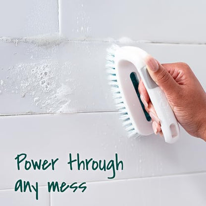 Scotch-Brite All Purpose Brush – Durable Bristles for Tile Floors, Walls, Shower Doors, Tubs & Bathroom Fixtures, Ergonomic Non-Slip Handle, Multi-Surface Cleaning Tool, Easy to Rinse & Store, 1 Count