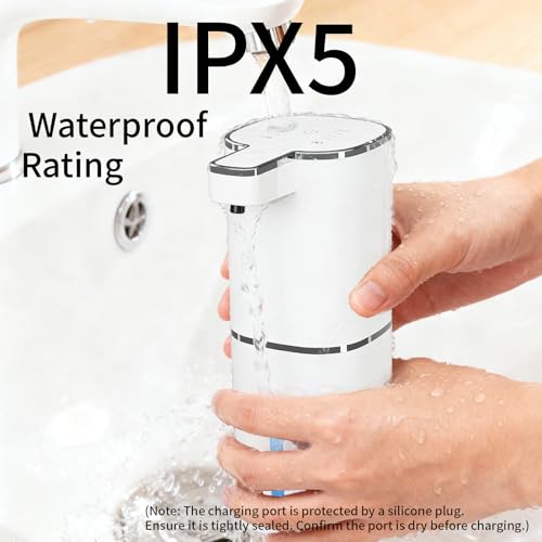 Automatic Foaming Soap Dispenser, Touchless Hand Soap Dispenser, USB Rechargeable, 4 Adjustable Levels, 14.2 oz (420 ml) Large Capacity, for Bathroom, Kitchen & School (White, Foaming) - color: White, size: Foaming