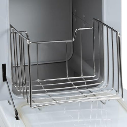 ForPro Warm & Cozy Hot Towel Warmer, Compact 5L Capacity Cabinet, Stainless Steel Rack, White - size: Compact 5L