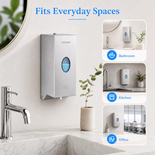 Automatic Soap Dispenser, 27 fl oz Stainless Steel Wall Mounted