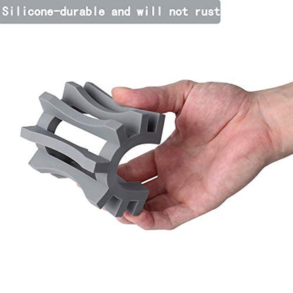 2Pcs Soap Dish Holder, Non-Slip Bathroom Accessories Silicone Soap Case Saver, Sink Deck Bathtub Shower Dish Soap Drainer, Silicone Holder for Soap, Sponges, Scrubber (Grey) - color: Grey