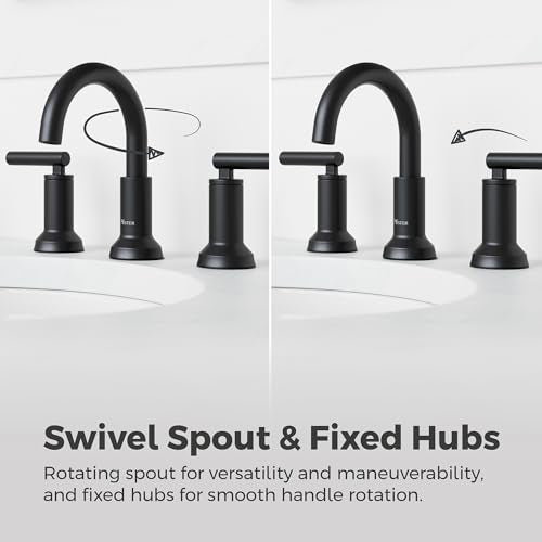 Pfister Capistrano Bathroom Sink Faucet, 8-Inch Widespread, 2-Handle, 3-Hole, NSF Certified, Spot Defense Matte Black Finish, LF049CSOSDB (Pack of 3) - color: Spot Defense Matte Black, size: 3 Pack