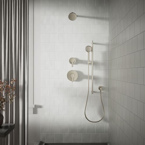 KOHLER K-33641-H-BN Elate® Single-Function Showerhead, 1.5 GPM, Efficient Water Flow, Durable Construction Shower Head, Simple Setup, Vibrant Brushed Nickel - color: Vibrant Brushed Nickel, size: 1.5 GPM