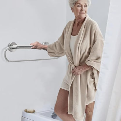 16 inch Grab Bar with 25 inch Towel Rack, Shower Grab Bar for Seniors, Safety Bars for Bathroom with Towel Holder, Wall Mount Grab Bar, Stainless Steel Support up to 500LBS - style: 25 inch long upgrade