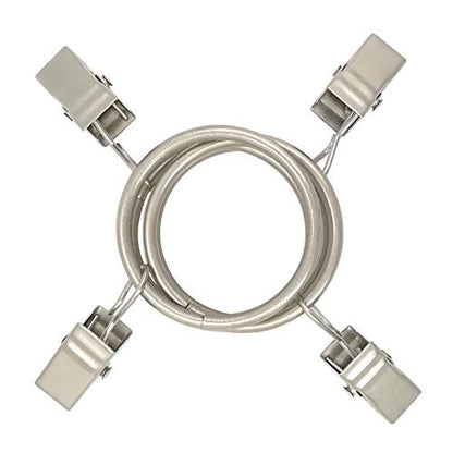 90 Pack Curtain Rings with Clips, Drapery Clips with Rings, Drapes Rings 1.26 in Interior Diameter, Fits up to 1 in Curtain Rod, Matte Silver - color: Matte Silver, size: 1.26" I D 90 Pack