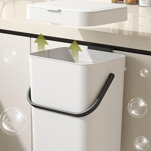 Small Kitchen Trash Can Space-Saving Waterproof | Under Sink Bin Kitchen for Garbage Disposal Bathroom Bedroom Home Office RV Dorm Apartment Cabinet Door - size: 5L