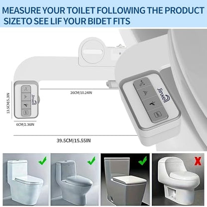 Bidet Attachment for Toilet Ultra-Slim Bidets for Existing Toilets, Non-Electric Bidet Toilet Seat Self-Cleaning Retractable Nozzles Badays for Toilets, Quick & Easy Installation Bedets