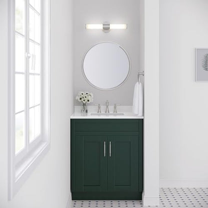 ML Lighting 2220-BN Trumann 1-Light Vanity, LED Brushed Nickel - color: Brushed Nickel, size: 18-Inch