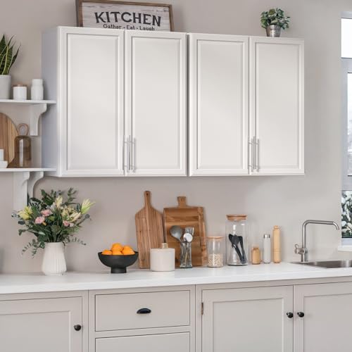 30’’W Kitchen Cabinets Wall Mounted, Wall Cabinet Storage with Adjustable Shelves, Laundry Room Cabinets, Bathroom Wall Cabinet, Floating Storage Cabinet for Laundry, Bathroom, Garage - size: 30'' W*2