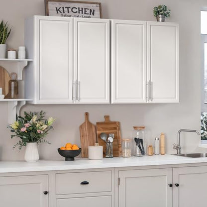 30’’W Kitchen Cabinets Wall Mounted, Wall Cabinet Storage with Adjustable Shelves, Laundry Room Cabinets, Bathroom Wall Cabinet, Floating Storage Cabinet for Laundry, Bathroom, Garage - size: 30'' W*2