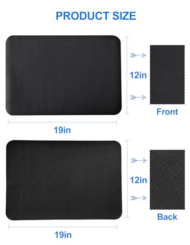 Dish Drying Mat for Kitchen Counter, 12"x19" Pad with Rubber Backed (Black) | Hide Stain Anti Absorbent for Kitchen Counter, Non-slip Drying Mat for Coffee Machine Dish Rack - size: 12" x 19"