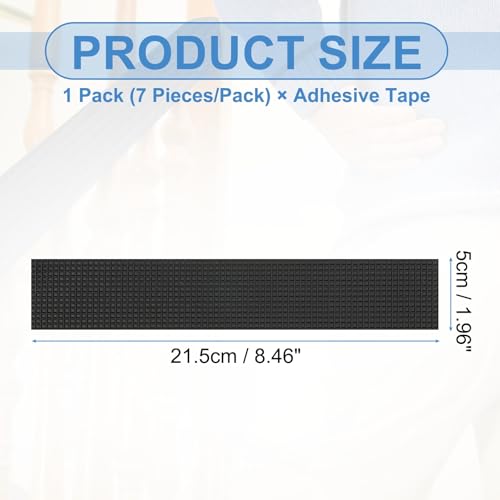 PATIKIL 5 x 21.5cm Non-Slip Grip Tape, Waterproof Non-Abrasive Traction Tape Self-Adhesive Cushion Pad Strips for Handrails Game Controllers Ovens- 7 Pcs (Black) - color: Black, size: 2 x 8.5 Inch