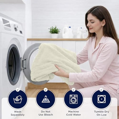 DAN RIVER Pack of 1 Bath Sheet 40x80 Inches, Extra Large Quick Dry Bath Towels, Hotel Collection Towels for Adults - Ivory - color: Ivory