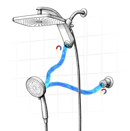 Magnetic Shower Head Holder for BOZYBO 460311 Shower Head Combo(Black) - color: Black