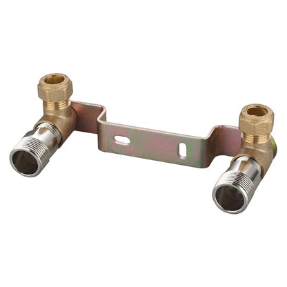 Concealed Shower Faucet Wall Bracket Positioner Connector 15mmx1/2'' | for Exposed Thermostatic Bath Shower Mixer Tap,Wall-Mounted Fitting Fixing Plate, Copper