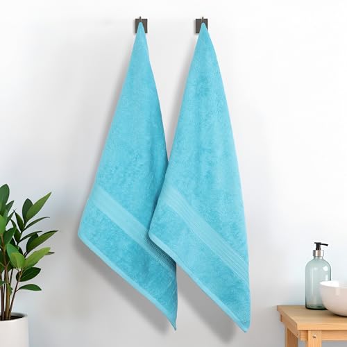 SUPERIOR Eco-Friendly Cotton Lightweight Bath Sheets, for Bathroom, Shower, Pool, Quick Dry Home Essentials, Sustainable Towels, 2 Pack Oversized Towels, Includes 2 Bath Sheets, 34" x 68", Turquoise - color: Turquoise - Z