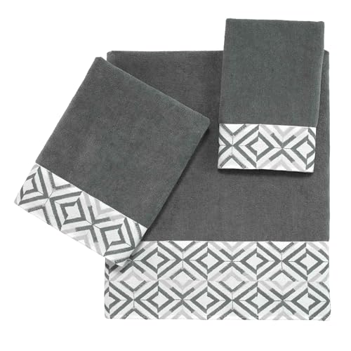 Avanti Linens - Bath Towel, Soft & Absorbent Cotton (Harlow Collection, Nickel) - color: Nickel, size: Bath Towel