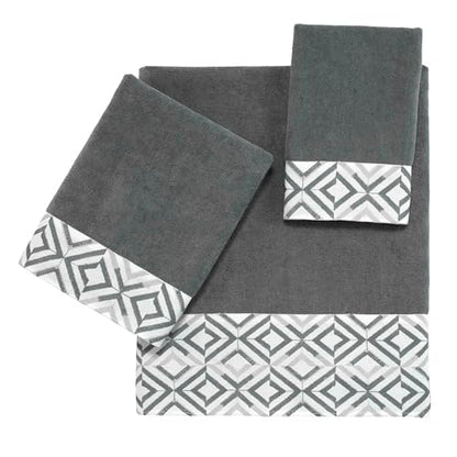 Avanti Linens - Bath Towel, Soft & Absorbent Cotton (Harlow Collection, Nickel) - color: Nickel, size: Bath Towel