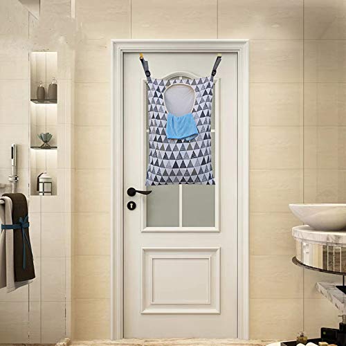 Door Wall Hanging Laundry Hamper with Stainless Steel Hooks