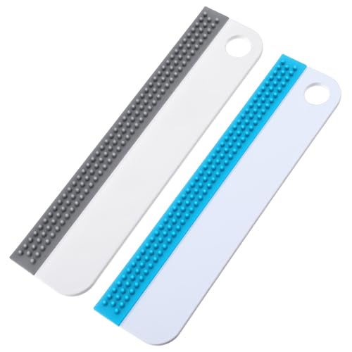 2 PCS Mini Squeegee, Soft Rubber Window Squeegees All-Purpose Sink Squeegee Small Window Scrubber Scraper Squeegees Tool for Kitchens Bathroom Shower Mirrors Car Windshield