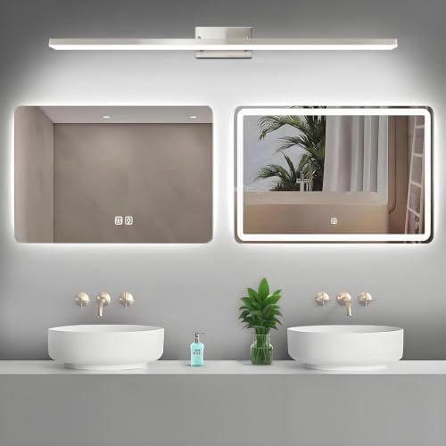 36 Inch LED Bathroom Vanity Light, Dimmable 36W 6000K Cool White | Brushed Nickel Over Mirror Light Fixture, Modern Wall Sconce, Relaxing Makeup Vanity Lighting - color: Cold White, size: 36 inch
