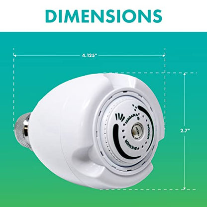 Earth Showerhead - Niagara Conservation | Energy & Water Saving Showerhead (1.75 GPM) High-Efficiency 3-Spray White Fixed Shower Head (N2917) - color: White, size: 1.75 GPM