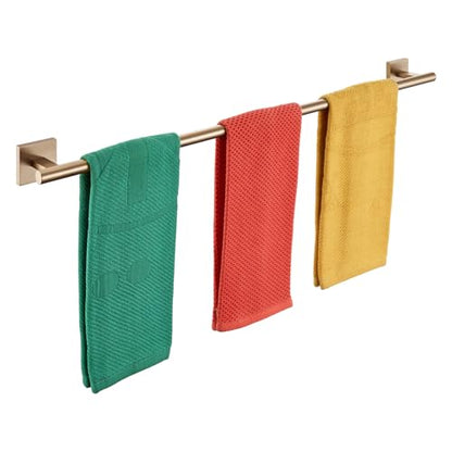 KOKOSIRI Bathroom Towel Bar 32'' Towel Holder for Bath Kitchen Cabinet Towel Rails 32 Inch Champagne Bronze Stainless Steel B4005CPG-L32 - color: Champagne Bronze, size: 32-Inch