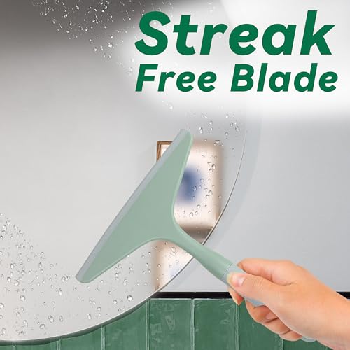 2-Pack Shower Squeegee for Glass Doors & Window | 7.8" Blade Cleaning Tool for Bathroom, Car Windshields, Mirrors, Tiles