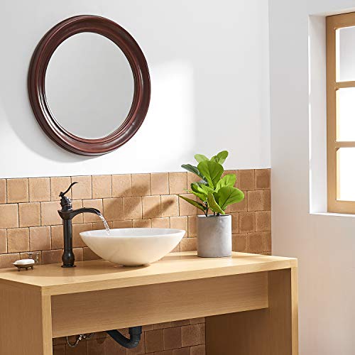 BWE Vessel Sink Faucet Oil Rubbed Bronze Tall Waterfall Bathroom Faucet | Bathroom Vanity Faucet with Pop Up Drain Assembly and Supply Hose Single Handle 1 Hole Lavatory Mixer Tap Tall Body - color: Oil Rubbed Bronze