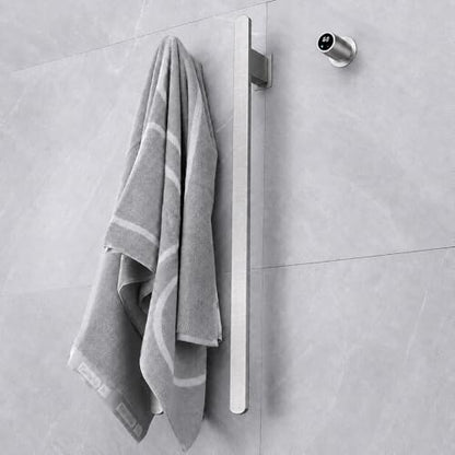 Bathroom Heated Towel Rack,Brushed Nickel Towel Warmer,2Bars, 110V | Smart Touch Control, Wall Mounted, Concealed Hardwired, Stainless Steel, Dry Towels in Modern Bathrooms, Space-Saving Design - color: Brushed Nickel-2 Bars