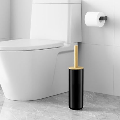 SUBEKYU Toilet Brush, Toilet Bowl Brush and Holder Set, Bathroom Toilet Bowl Cleaner for Deep Cleaning, Black - color: Black 1p