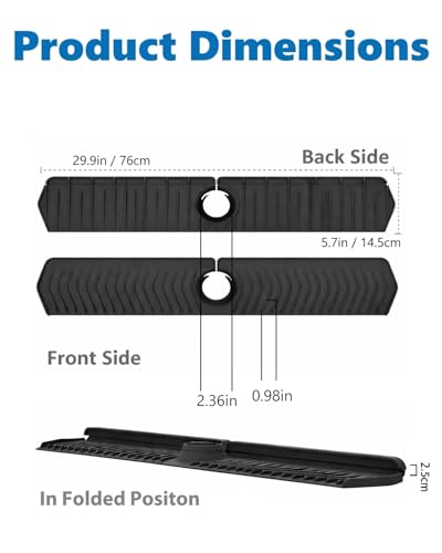 Stone Faucet Mat Sink Protector Absorbent Diatomite Drying Pad Water Splash Guard Countertop Quick Dry Non Slip Resistant Kitchen Bathroom Laundry SinkMat 30"