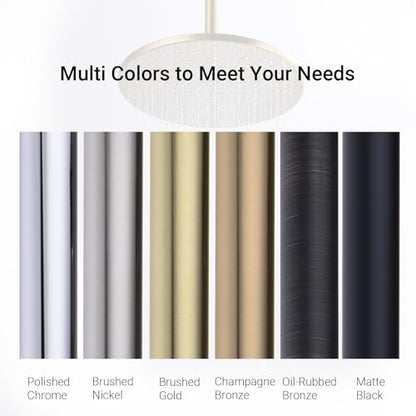 Matte Black Shower Arm with Flange 16 Inch Wall Mounted Extension Arm for Bathroom Rainfall Shower Head, Stainless Steel, Square Shaped - color: Matte Black