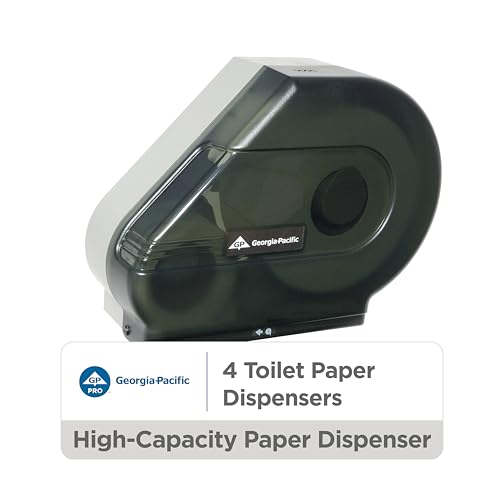 GP PRO by Georgia-Pacific Jumbo Jr. Bathroom Tissue Dispenser, 581-50, Translucent Smoke, 6.375" Width x 14.125" Height x 16.875" Depth - style: Vista®
