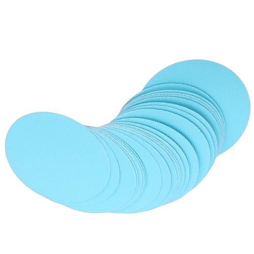 Yunseity Anti Slip Shower Sticker, 24 Pcs PEVA Floor Non Slip Sticker, Bathroom Bathtub for Stairs, Shower Floor Decals (Blue) - color: Blue