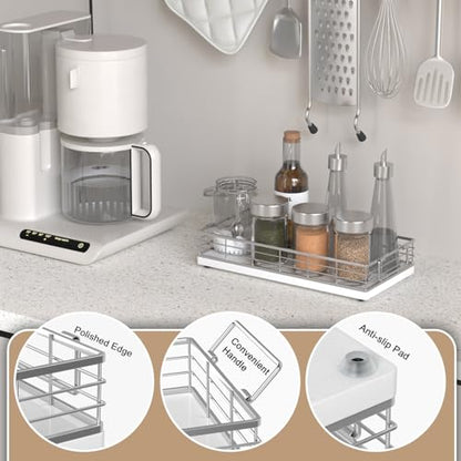 Toilet Paper Basket, 13 Inch Bathroom Toilet Tank Basket with Handles White | Bathroom Basket, Back of Toilet Basket, Toilet Tank Tray, Toilet Organizer for Toilet Paper Storage, Toiletries & Essentials - color: White