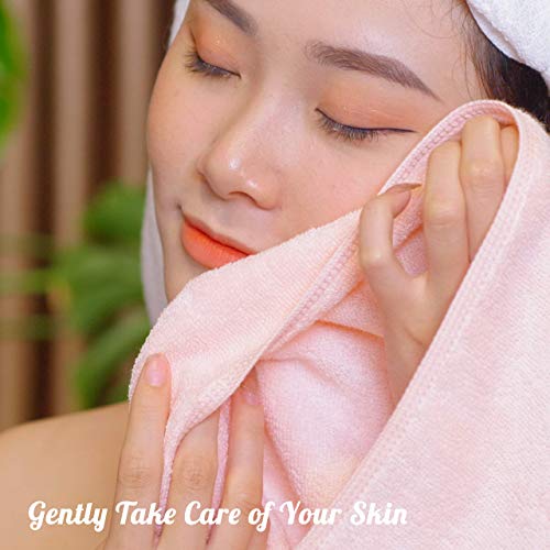 Mother-Earth 6-Pack Bath Washcloths 12"x12" - Soft and Absorbent Face Towels, Quick-Drying Wash Cloths for Sensitive Skin, Premium Quality for Daily Use (Pink) - color: Pink