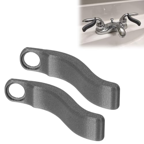 Faucet Extender, Assistive Long Reach Handle for 13.5mm Screw-On Faucet Knobs, Easy Grip Adapter for Kitchen Bathroom Sink