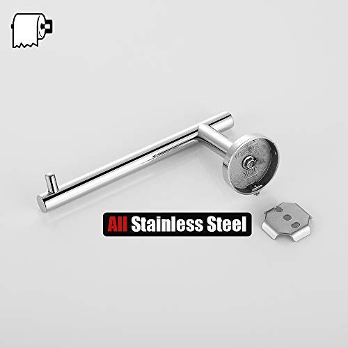 JQK Chrome Toilet Paper Holder, 5 Inch 304 Stainless Steel Thick 8mm Tissue Paper Dispenser for Bathroom, Hold Mega Rolls, Polished Chrome Wall Mount, TPH100-CH - color: Chrome, size: Bar