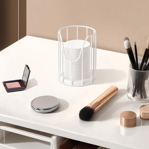 Luxspire Bathroom Cup Dispenser, 3-5oz Dixie Cup Dispenser, Metal Dixie Cup Holder, Disposable Paper Cup Holder for Bathroom, Cotton Pad Holder, Guest Bathroom Essentials, White, 2 Pack | Holds 3-5oz Dixie cups, Spring-loaded design for guest bathrooms, A