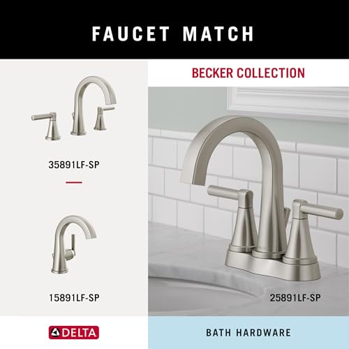 Delta Faucet Becker (1-Pack) Hand Towel Holder, SpotShield Brushed Nickel, Ring for Bathroom or Kitchen Sink, Wall Mounted BCK46-DN - color: Spotshield Brushed Nickel
