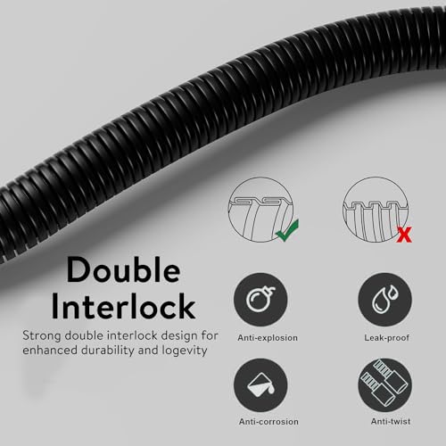 Shower Hose & Holder for Handhelds, 79" Extra Long Shower Hose, Built-in Explosion-Proof Braided Mesh Anti-leakage, 304 Stainless Steel Chrome Plated, with Shower Head Holder (matte black) - color: Matte Black