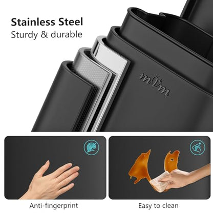 mVm 8 Gal Kitchen Trash Can, Step Trash Can with Lid, Smooth Edge Garbage Bin for Home Office (Black) - color: Black, size: 8Gal