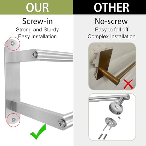 Double Towel Bar 32 Inch, Towel Rack for Bathroom, Wall Mount Bathroom Towel Holder, Stainless Steel Bathroom Towel Rack, Double Towel Hanger Towel Rod(Brushed Nickel) - size: 32 Inch