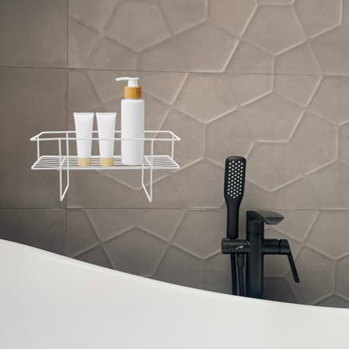 Bathroom Over Toilet Storage Shelf Wall Mounted Organizer Rack for Toiletries Accessories Multi Use Bathroom Supply Shelf Easy to Install Finish