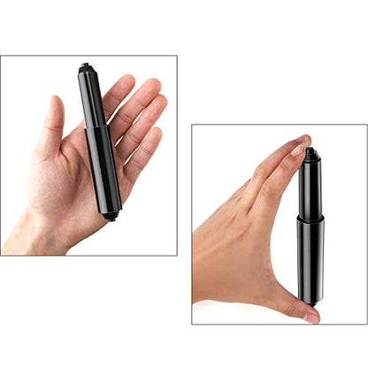 Shappy 4 Pcs Universal Toilet Paper Holder Replacement Rod Spring Loaded Plastic Retractable Paper Replacement Rod Toilet Tissue Roll Holder Insert for Bathroom Home Fixture Accessories (Black) - color: Black