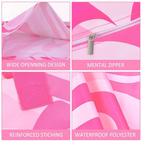 2 Pcs Large Travel Laundry Bags - Waterproof with Handle, Washable Dirty Clothes Bags for Travel, Wet & Dry Bag, Bathing Suit & Gym Clothes Laundry, Swimming Pool & College Dorm - color: Abstract Wavy
