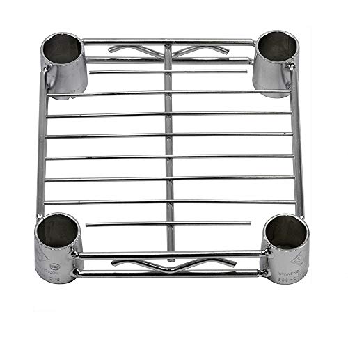 Shelving Inc. 8" d x 8" w Chrome Wire Shelving with 3 Tier Shelves, Weight Capacity 800lbs Per Shelf - size: 8" d x 8" w x 34" h
